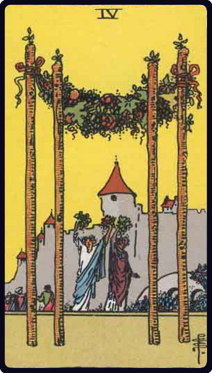 权杖四 · Four of Wands